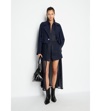 Armani Exchange Superor marine trenchcoat