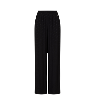 Armani Exchange Pantaln de talle alto negro