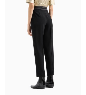 Armani Exchange Black satin trousers