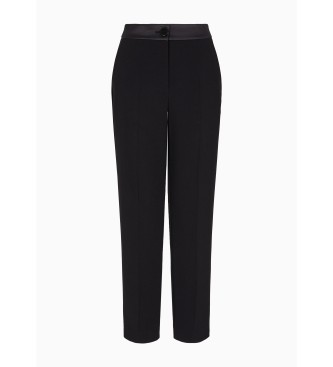 Armani Exchange Black satin trousers