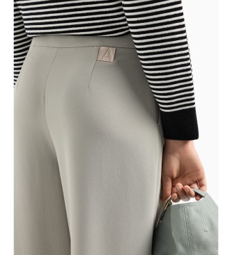 Armani Exchange Grey high-waisted Bermuda shorts