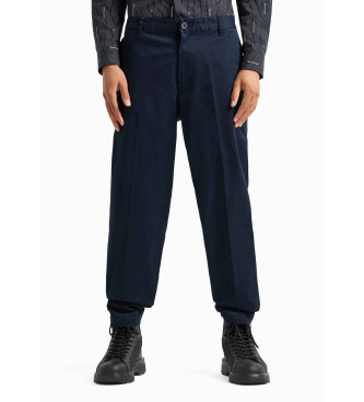 Armani Exchange Navy chino slim trousers