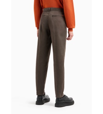 Armani Exchange Pantalon chino slim marron