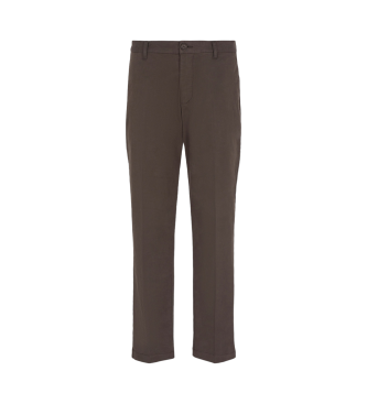 Armani Exchange Pantalon chino slim marron