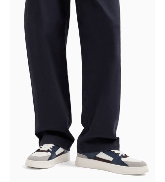 Armani Exchange Navy twill trousers