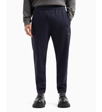 Armani Exchange Granatowe spodnie joggery