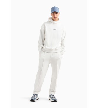 Armani Exchange ASV white cotton fleece jogger trousers