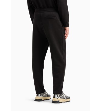 Armani Exchange Pantaloni jogger ASV in spugna di cotone nero