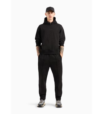 Armani Exchange Pantaloni jogger ASV in spugna di cotone nero