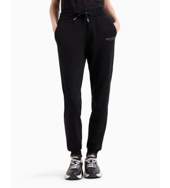 Armani Exchange Joggingbyxa i fleece Milan/New York svart