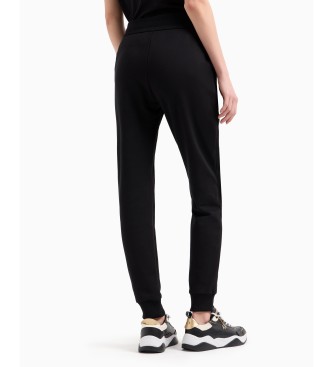 Armani Exchange Polarowe spodnie jogger Mediolan/Nowy Jork czarne