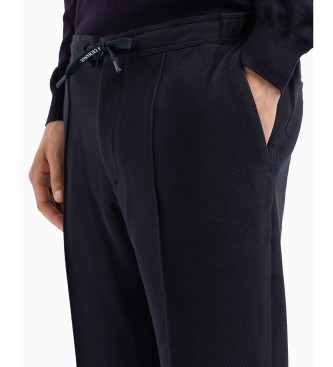 Armani Exchange Pantaloni chino in gabardine blu scuro