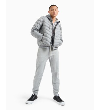 Armani Exchange Calas jogger em malha de algodo cinzento