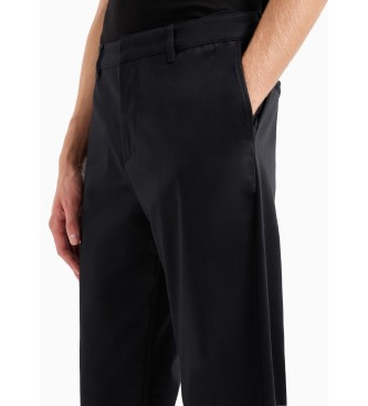 Armani Exchange Black chino trousers