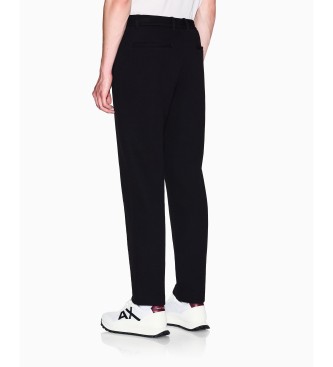 Armani Exchange Črne sofisticirane hlače Chino