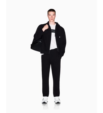 Armani Exchange Črne sofisticirane hlače Chino