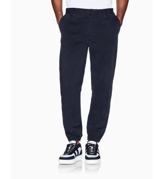 Armani Exchange Pantaloni jogger in chino blu navy