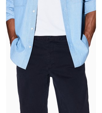 Armani Exchange Pantaloni jogger in chino blu navy