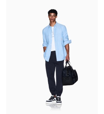 Armani Exchange Pantaloni jogger in chino blu navy