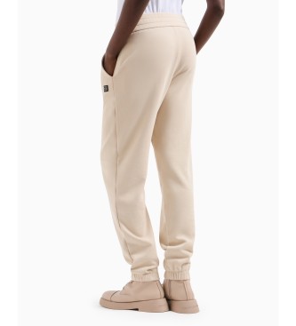 Armani Exchange Pantalon jogger rgulier blanc cru