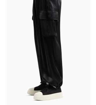 Armani Exchange Black cargo trousers