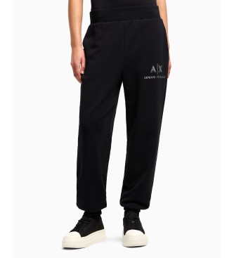 Armani Exchange Calas Jogger com punho preto