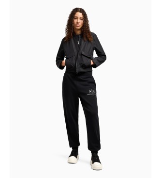 Armani Exchange Calas Jogger com punho preto