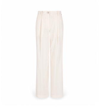 Armani Exchange Pantalon taille haute blanc cru