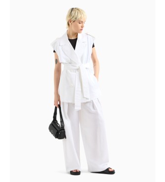 AIX Armani Exchange High Waisted Trousers white
