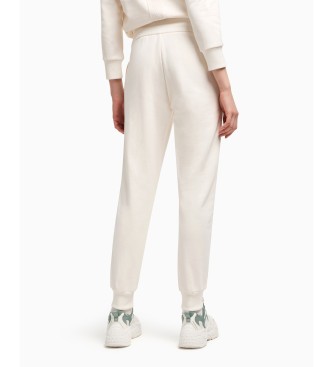 Armani Exchange White monogrammed jogger trousers 