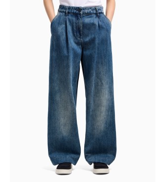 Armani Exchange Blauwe oversized jeans