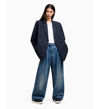 Armani Exchange Blauwe oversized jeans