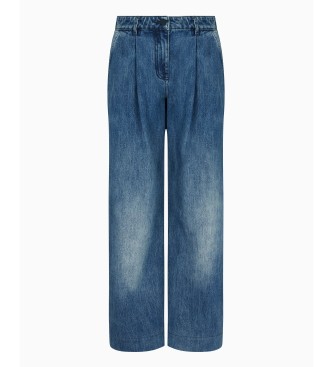 Armani Exchange Blauwe oversized jeans