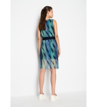 Armani Exchange Blue sleeveless dress