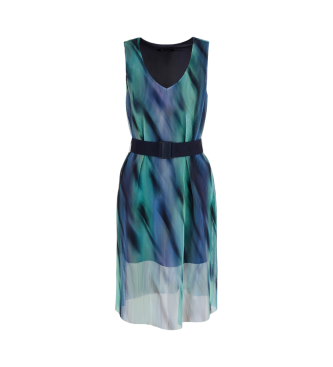 Armani Exchange Blue sleeveless dress