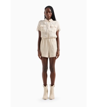 Armani Exchange Beige mini jumpsuit