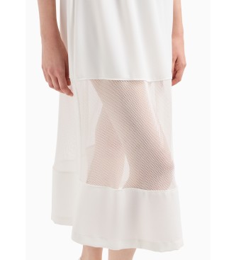 Armani Exchange Sukienka midi biała
