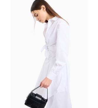 Armani Exchange Vestido Lazo blanco