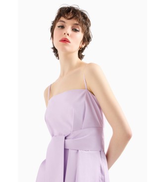 Armani Exchange Obleka z lokom v lila barvi