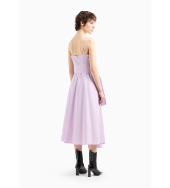 Armani Exchange Obleka z lokom v lila barvi