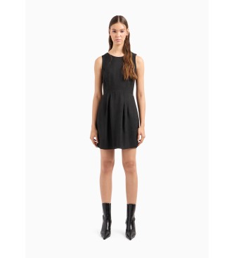 Armani Exchange Vestido preto sem mangas