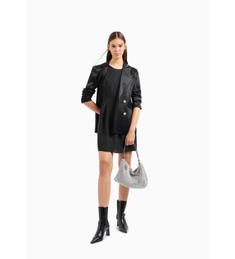 Armani Exchange Zwarte mouwloze jurk