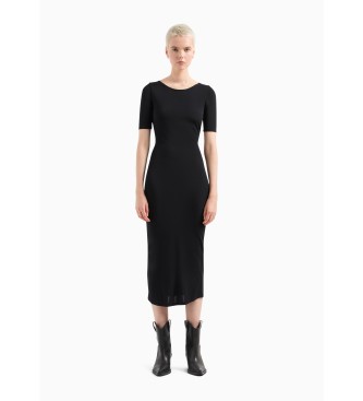 Armani Exchange Aansluitende midi-jurk zwart