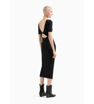 Armani Exchange Aansluitende midi-jurk zwart
