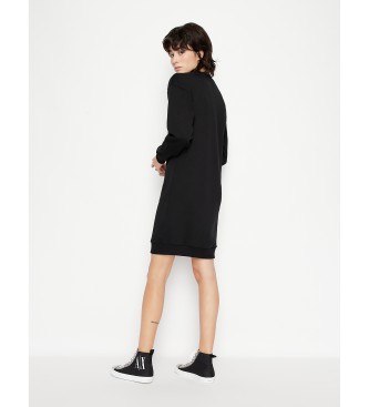 Armani Exchange Schwarzes Sweatshirt-Kleid