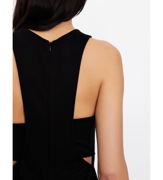 Armani Exchange Schwarzes Kleid aus Krepp