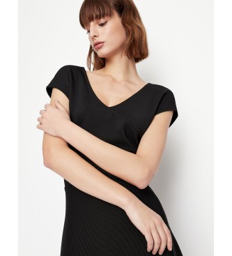 Armani Exchange Black V-neck dress