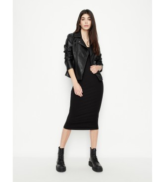 Armani Exchange Vestido midi preto