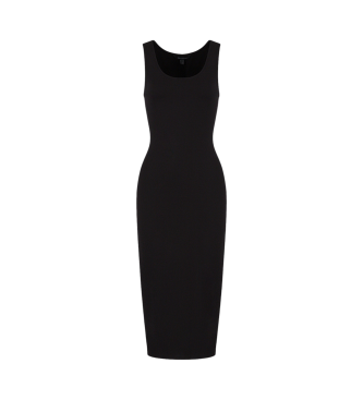 Armani Exchange Vestido midi preto