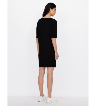 Armani Exchange Basis zwarte jurk